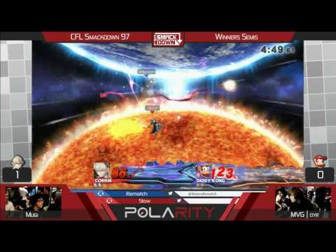 CFL Smackdown 97 WiiU - Corrin (Mugi) vs MVG Dyr (DIddy Kong) - Winners Semis