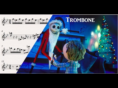 Tim Burton's - The Nightmare Before Christmas Danny Elfman  What's This?  Trombone Tutorial  Sheets