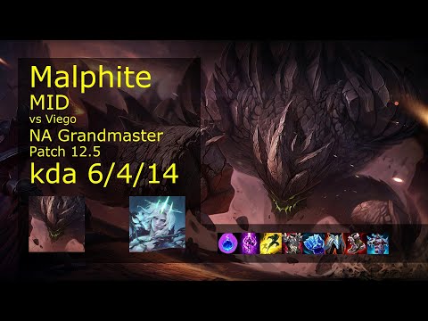 Malphite vs Viego Mid - NA 6/4/14 Patch 12.5 Gameplay