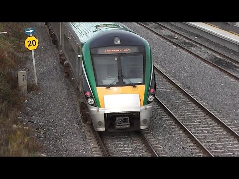 IE 22000 Class ICR Train departing from Clonsilla Station, Dublin