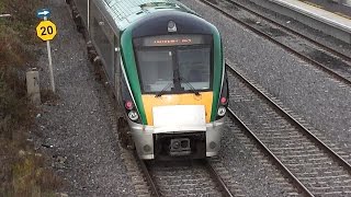 preview picture of video 'IE 22000 Class ICR Train departing from Clonsilla Station, Dublin'