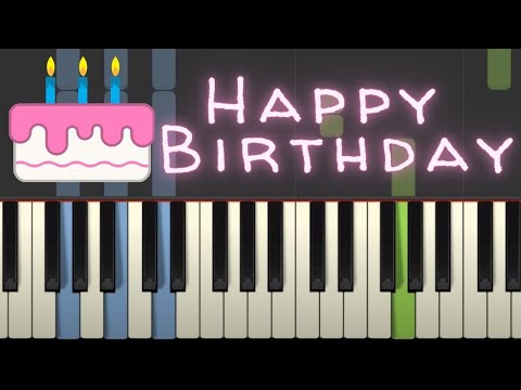 Happy Birthday to You piano tutorial with Chords, free sheet music