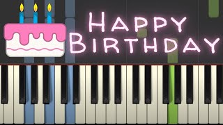 Happy Birthday to You piano tutorial with Chords f