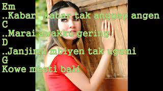 chord dan lirik : Nella karisma tak enteni tekamu (lungset 2)