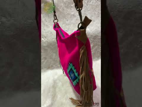 Multicolor handmade dari wool cotton sling bag