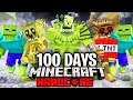 I Survived 100 Days in a ZOMBIE APOCALYPSE on Hardcore Minecraft.. Here's What Happened..