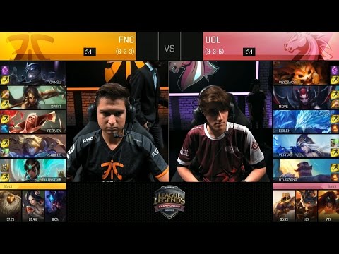 UOL vs FNC Game 2 Highlights - UNICORNS OF LOVE vs FNATIC EU LCS Week 6 Summer 2016