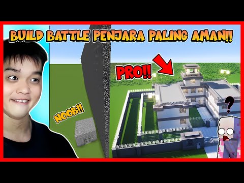 ATUN & MOMON BUILD BATTLE PENJARA PALING AMAN DI MINECRAFT !! Feat 