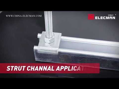 Strut channel support system products installation