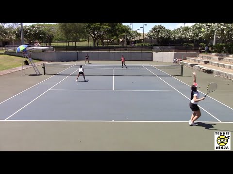 Alcon/Ishimura vs. #2 Kim/Tobita GIRLS 18s FINALS HIGHLIGHTS - USTA Hawaii Summer L3 2014