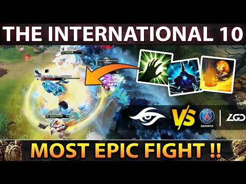 CRAZIEST & MOST EPIC HYPED TEAMFIGHT OF TI10 - THE INTERNATIONAL 10 DOTA 2 - SECRET vs PSG.LGD
