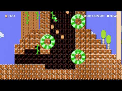 Y1-2: Bumpy Road Mountains by Hax - SUPER MARIO MAKER - No Commentary 1AH