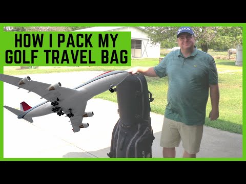 Part of a video titled How to Pack Your Golf Travel Bag - YouTube