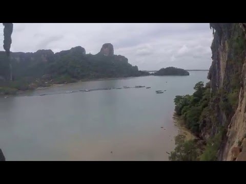 Railay Beach: Abseiling/rappelling From Top Of Massage Secrets 6A