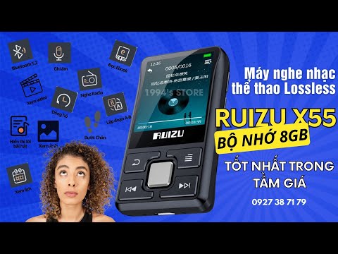 Máy Nghe Nhạc Bluetooth Ruizu X55 Thể Thao Kẹp Áo Chạy Bộ Gym 8GB