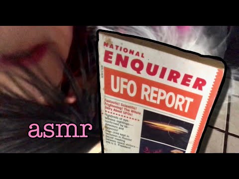 Quiet ASMR Reading to you National Enquirer UFO Report  part1