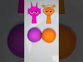 Pink vs orange (sprunki) colour mixing #shorts #pink #orange #satisfying #art #mix #colors