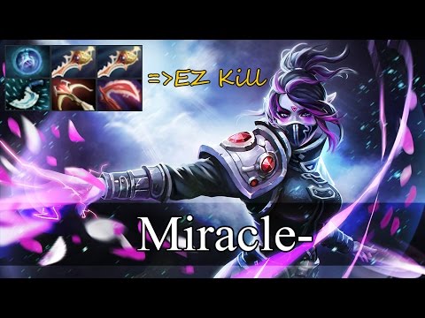 Dota2 Highlight - Miracle  TemplarAssassin - 2x Divine Rapier - EZ Kill