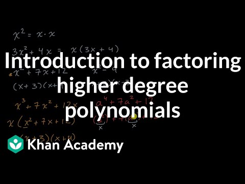 Introduction to factoring higher degree polynomials | Algebra 2 | Khan Academy