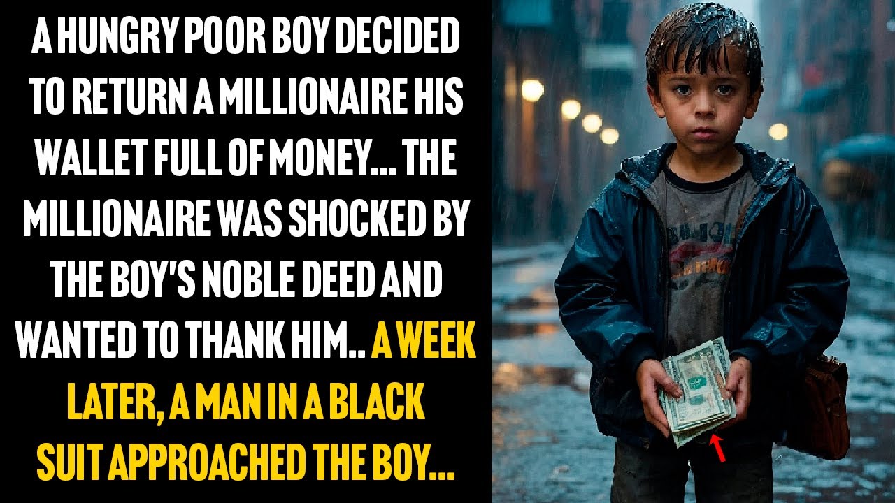 A HUNGRY POOR BOY DECIDED TO RETURN A MILLIONAIRE HIS WALLET FULL OF MONEY...