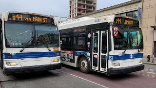 MTA NYCT: 40-Foot Bus Action on the Q44-SBS (February 2025) at Flushing-Main Street
