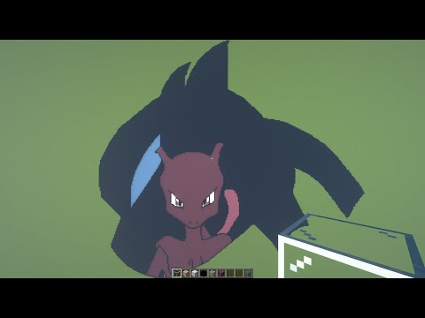 Mewtwo portrait build Minecraft timelapse
