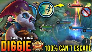 Download lagu 100% Can't Escape!! Diggie Super Annoying Hero!! - Build Top 1 Global Diggie ~ MLBB mp3