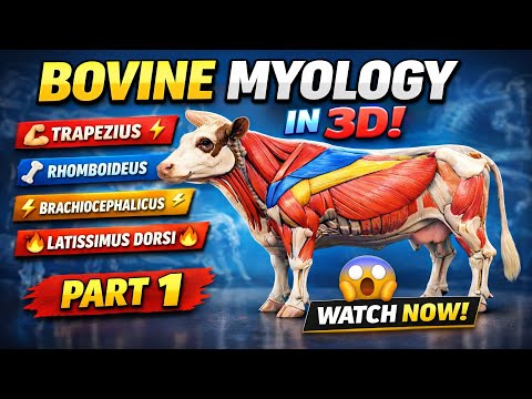 🔥 BOVINE MYOLOGY in 3D 🐄 | Trapezius | Rhomboideus |  Brachiocephalicus | Latissimus Dorsi