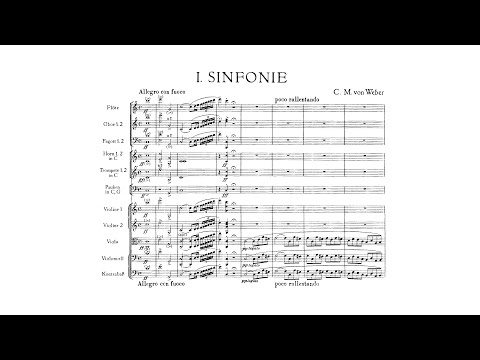 Weber: Symphony No. 1 in C major, Op. 19, J. 50 (with Score)