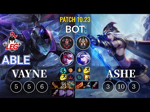 LEG Able Vayne vs Ashe Bot - KR Patch 10.23