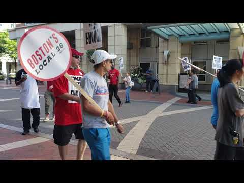 Picket Line at Battery Wharf Hotel August 11, 2019