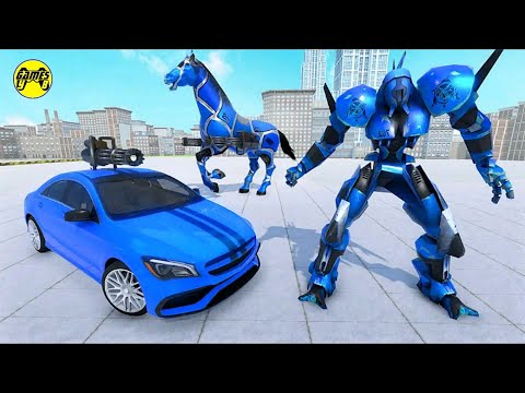 Flying Horse Robot Transforming Car Hero Game 2020 - Android Gameplay FHD