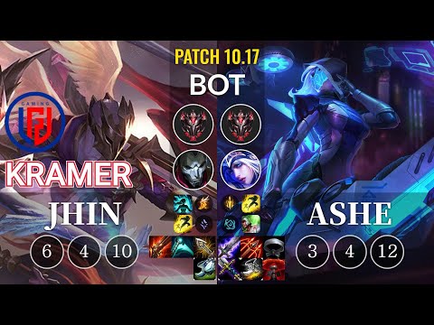 LGD Kramer Jhin vs Ashe Bot - KR Patch 10.17