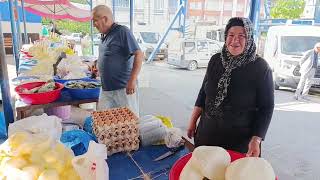 #Kayseri #Develi Salı pazarı .!!! Organik peynir #Koyun, #Camız yoğurtu 07temmuz