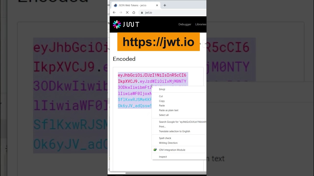How to see content of a JWT ( Json Web Token ) ?