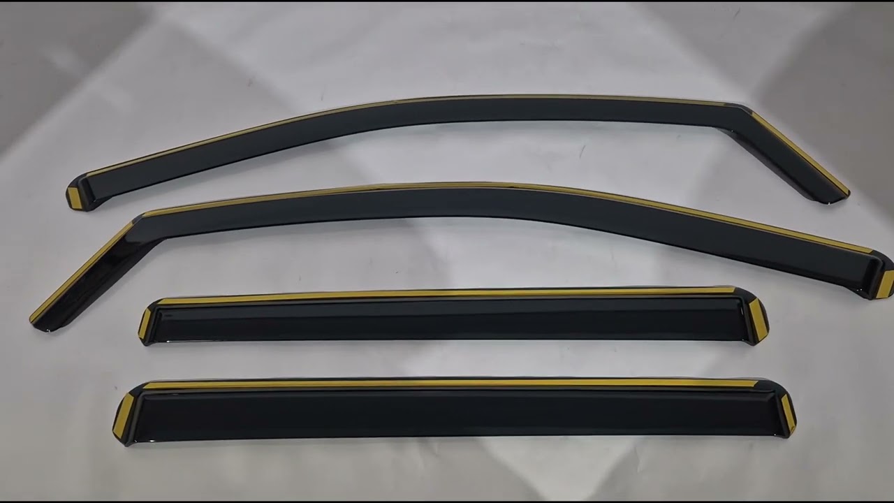 Volkswagen Amarok 2022– In-channel raamdeflectoren Niken Luxury (4 stuks) Video 1
