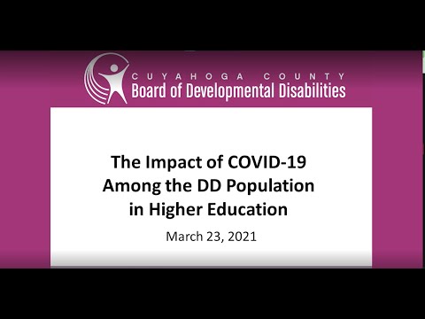 The Impact of COVID-19 Among the DD Population in Higher Education