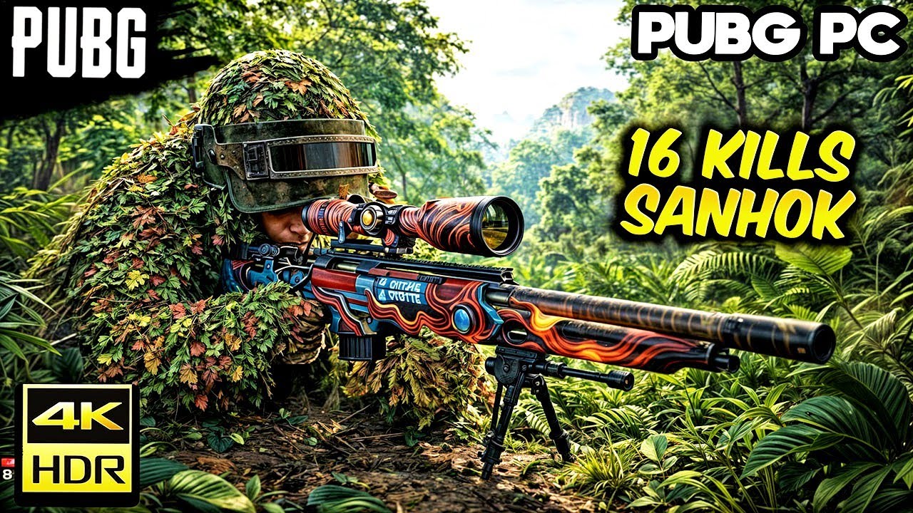 PUBG PC SANHOK: Así se ven 16 kills en el mapa favorito de la SELVA de PUBG 🥰 Gráficos al MAXIMO