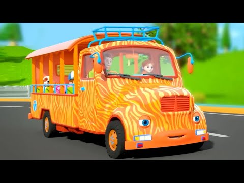 LIVE 🔴 Wheels on the Bus Jungle Safari - Fun Adventure Songs & Learning Rhymes for Children