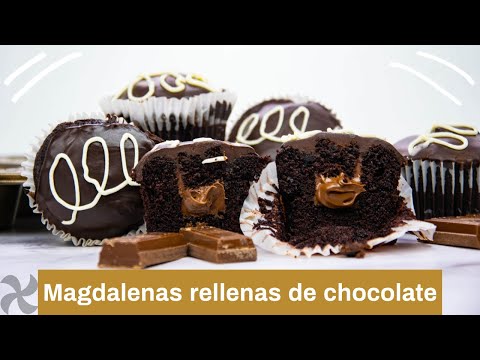 Magdalenas🧁 rellenas de chocolate 🤎