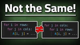 The Order in Which you Loop matters! | row major and column major conc