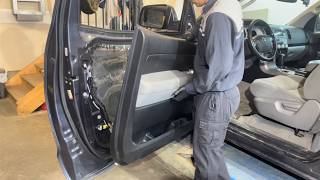 2007-2013 Toyota Tundra Front Door Interior Trim Panel Removal And Installation Instructions