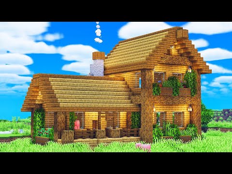 Minecraft Holzhaus bauen Tutorial 1.20 - Starter Haus bauen in Minecraft Survival Tutorial