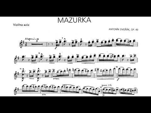 Antonín Dvořák -  Mazurek / Mazurka in E Minor (audio + sheet music)