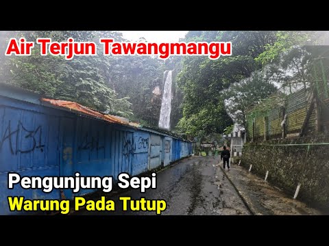 Air Terjun Grojogan Sewu Tawangmangu Sepi Warung Pada Tutup 