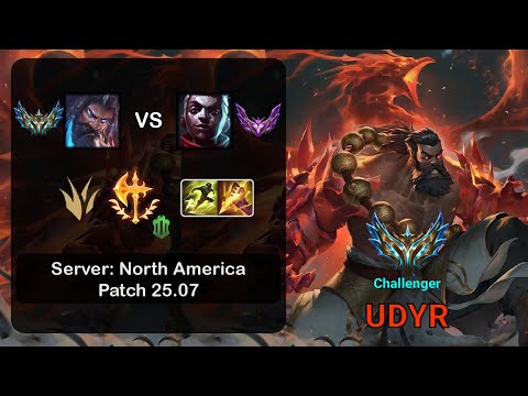 Udyr Jungle vs Ekko - NA Challenger - Patch 25.07