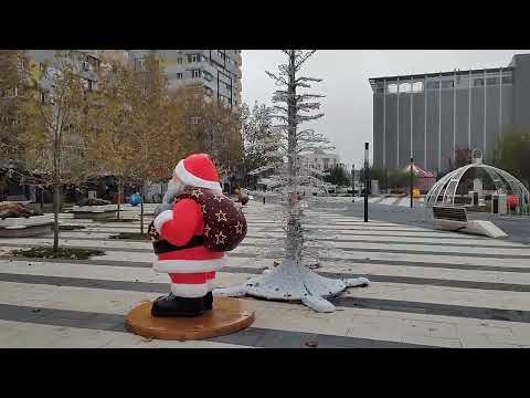 Centrul orasului Slatina, judetul Olt, Romania, noiembrie 2023