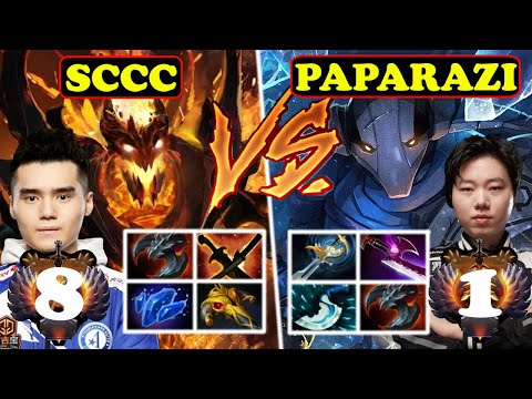 PAPARAZI (EURUS) SVEN #1 VS SCCC #8 SHADOW FIEND PHYSICAL DAMAGE BATTLE WHO HITS HARDER | DOTA2ORBS