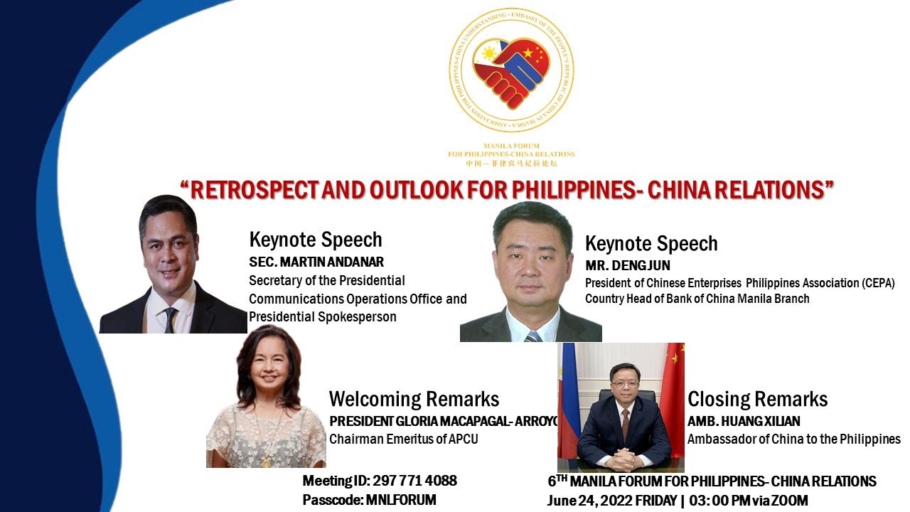 6th Manila Forum: Retrospect and Outlook for Philippines-China Relations