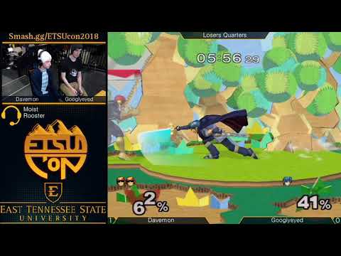 ETSUcon18 - Davemon (Captain Falcon) vs Googlyeyed (Marth) - Melee Losers Quarters